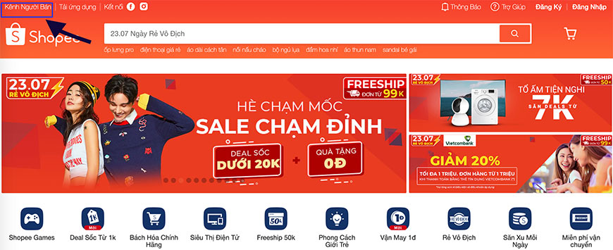 Bắt đầu thiết lập cửa hàng Shopee - B1