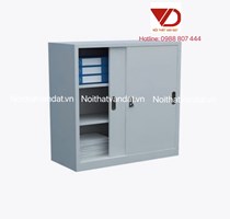 Tủ hồ sơ 2 cánh sắt lùa suốt mini